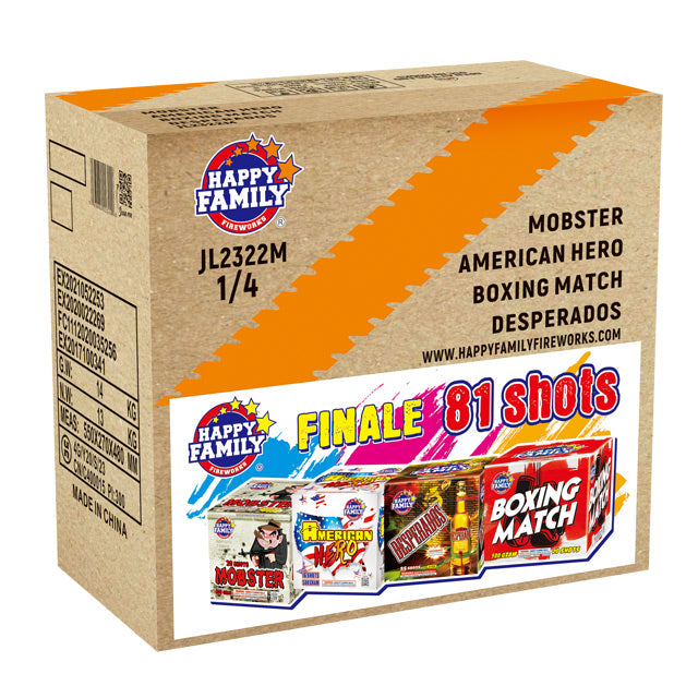 Finale- Cake Assortment (Mobster/American Heroes/Boxing Match/Desperados) - 81 shots