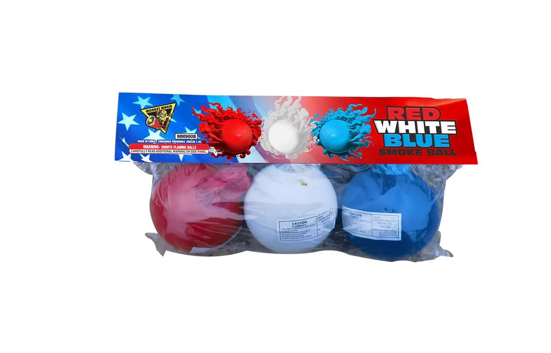 Red White Blue Smoke Ball