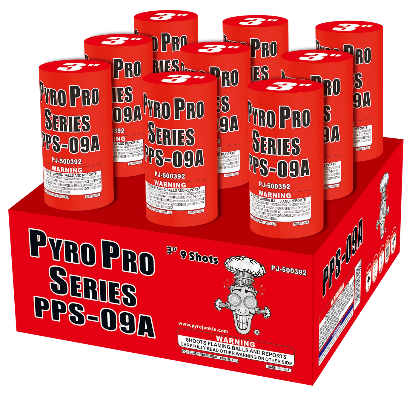 3" Pyro Pro Series - 9 Shots