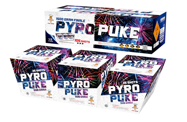 Pyro Puke 105 Shots 1500 Grams