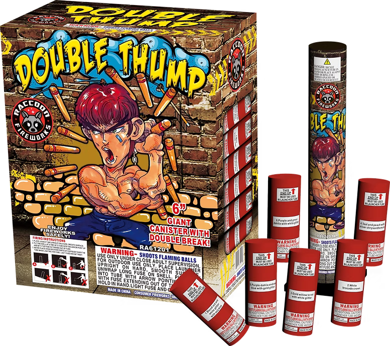 Double Thump-Double break 6" canister shell